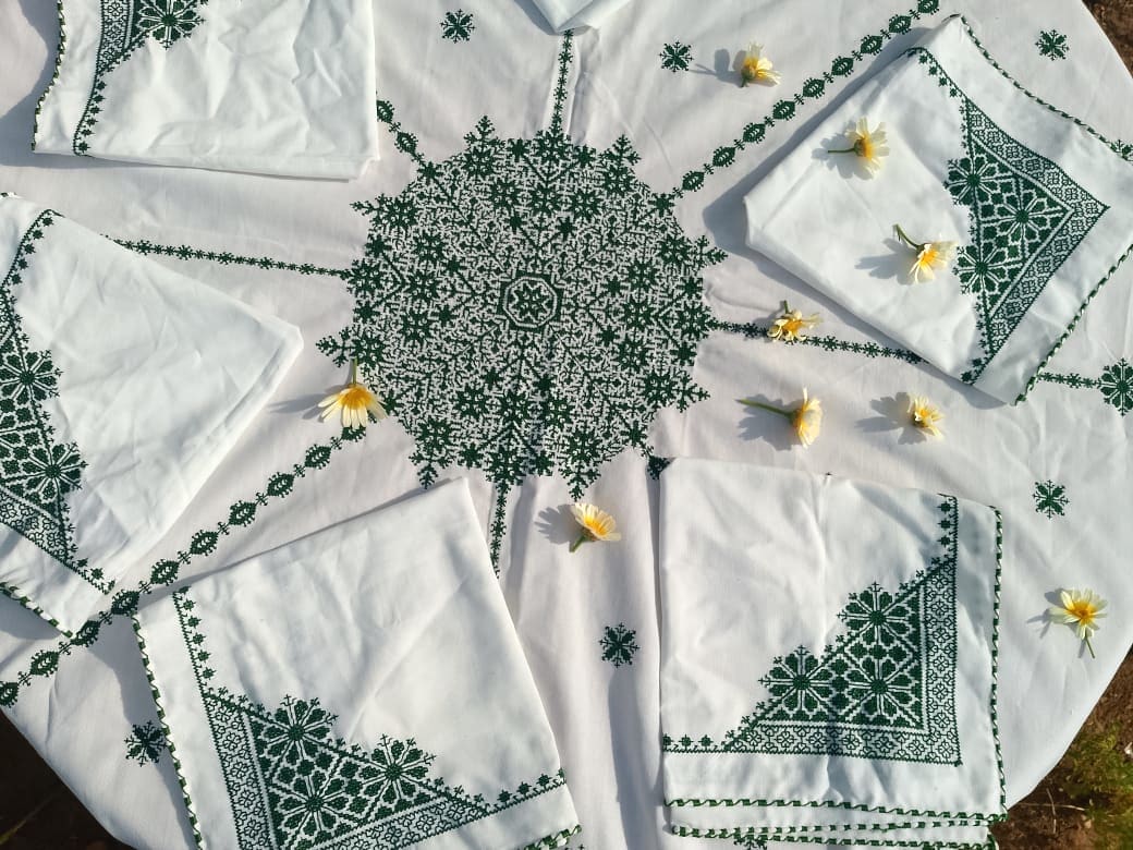  Pillow case  Green Morocco