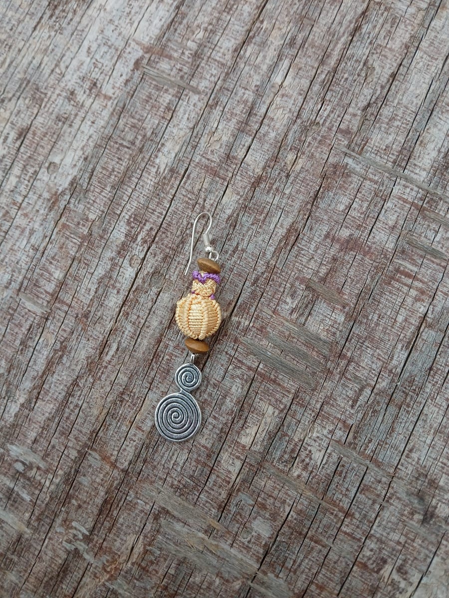 Button Dangle Earrings