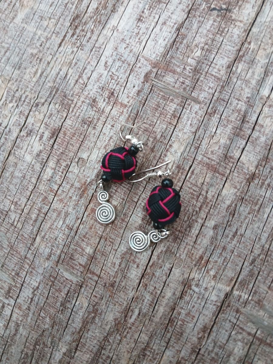 Button Dangle Earrings