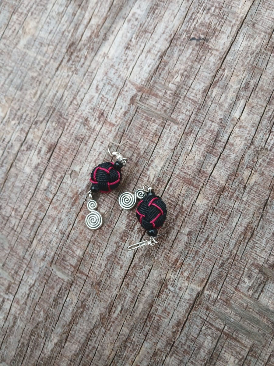 Button Dangle Earrings