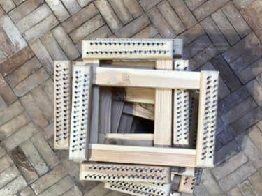  Small loom Wood White Morocco