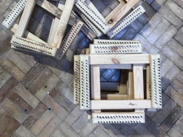  Small loom Wood White Morocco