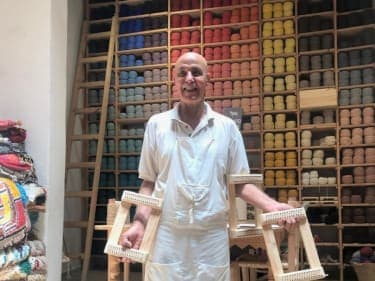  Small loom Wood White Morocco