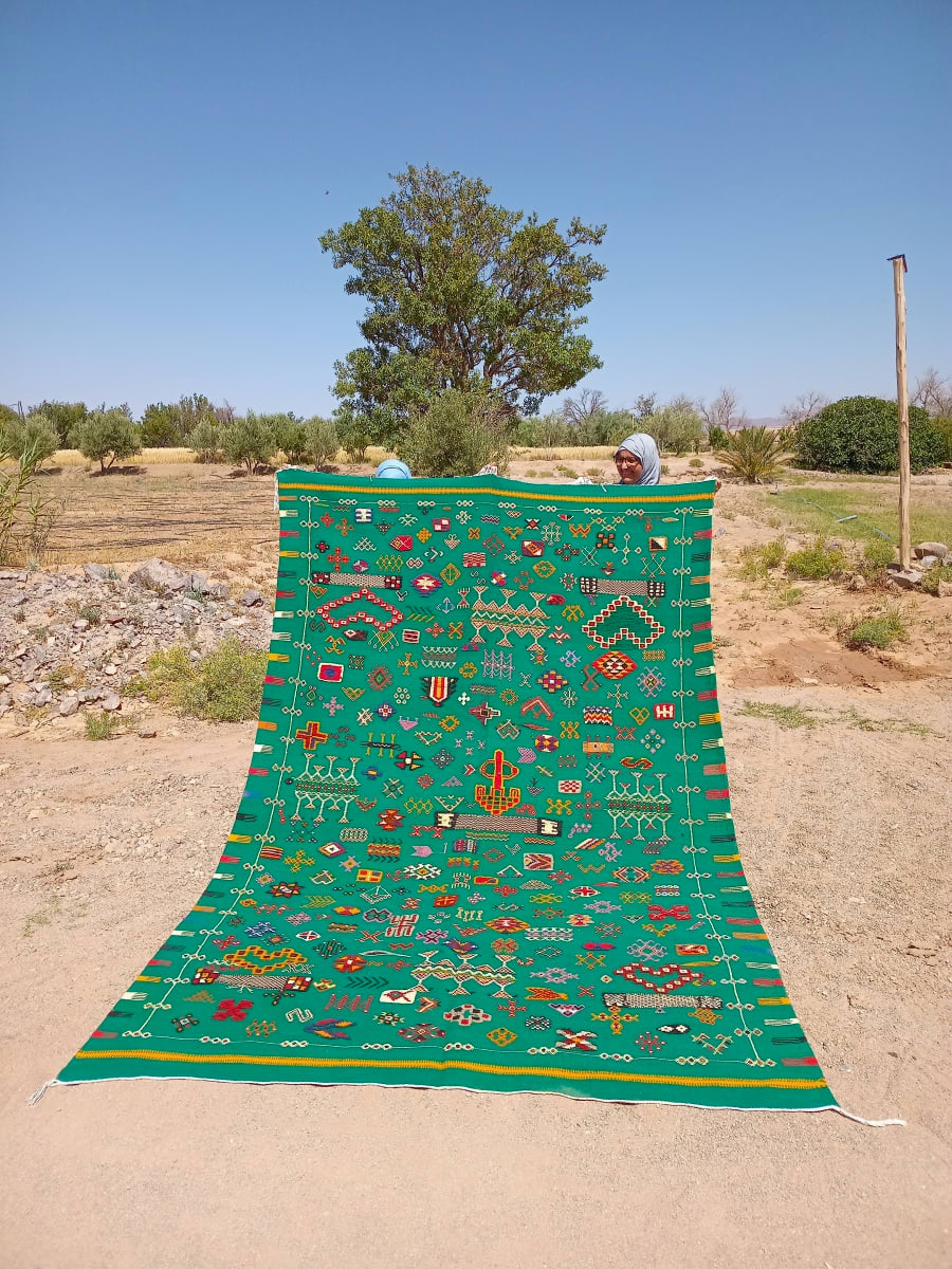 Handmade Moroccan Flatweave Rug