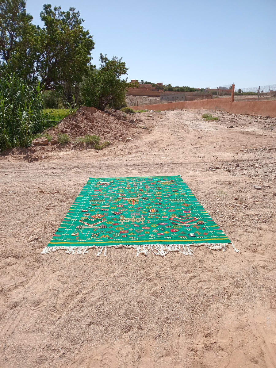 Handmade Moroccan Flatweave Rug