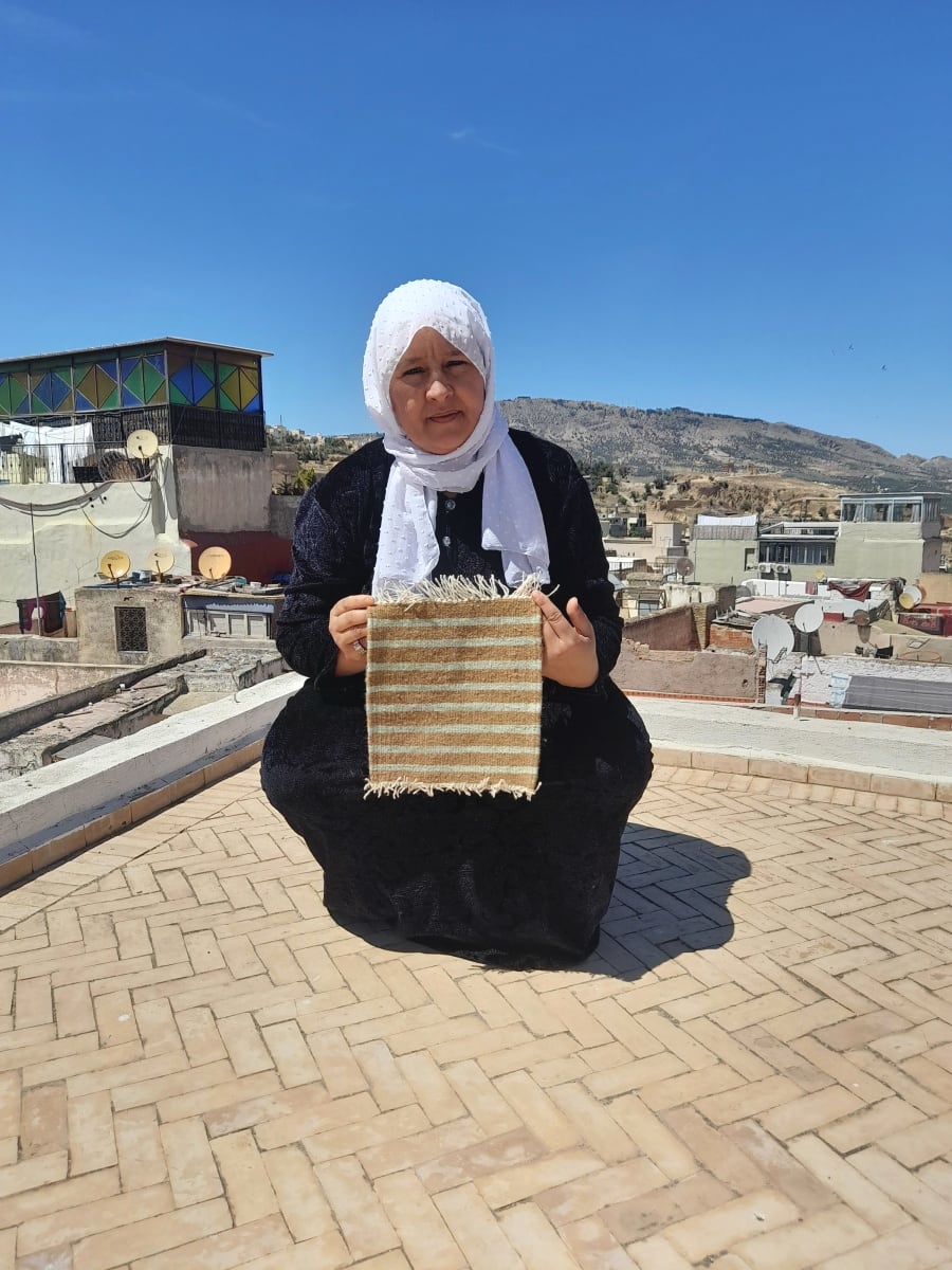  Flatweave  and  Green, Brown Morocco