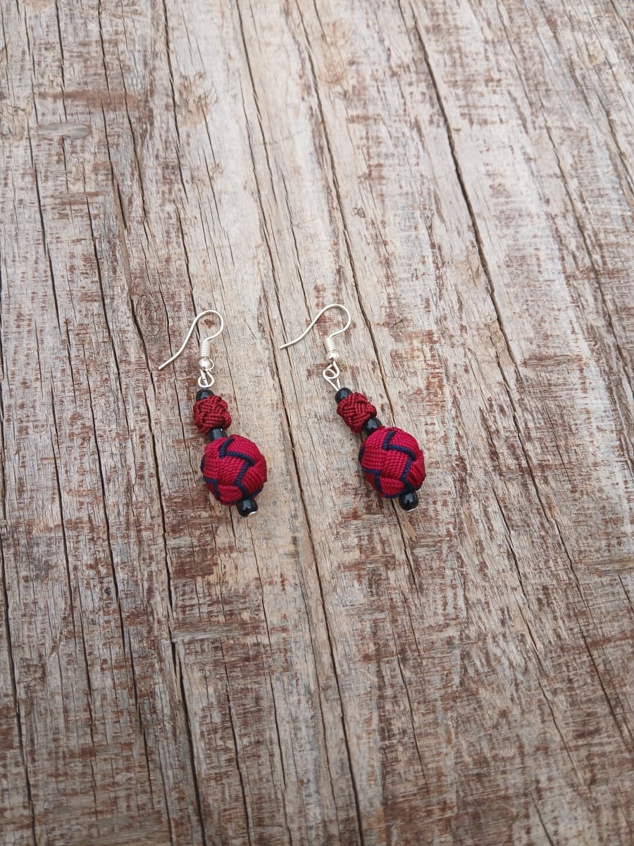 Ball and Button Earrings