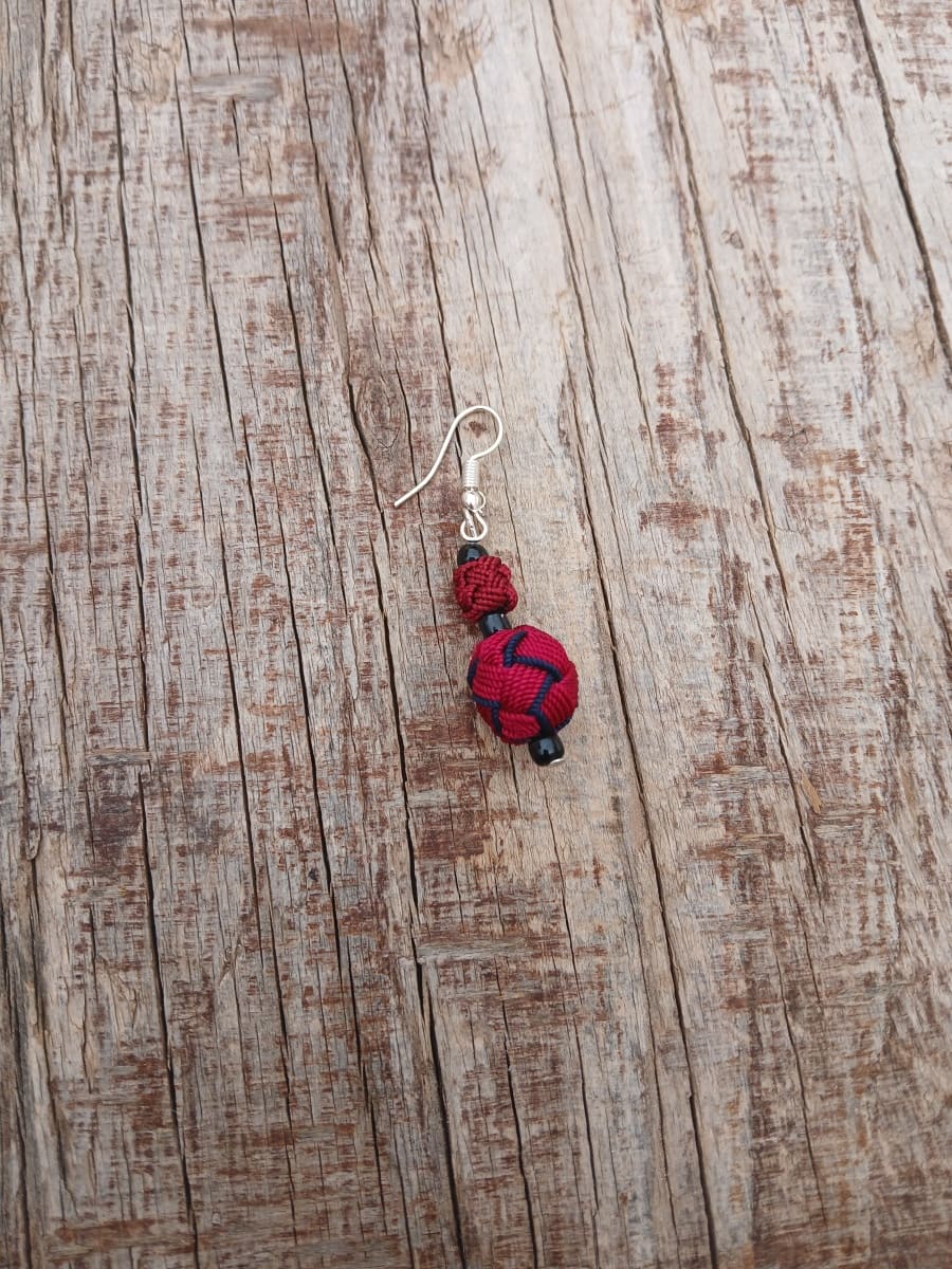 Ball and Button Earrings