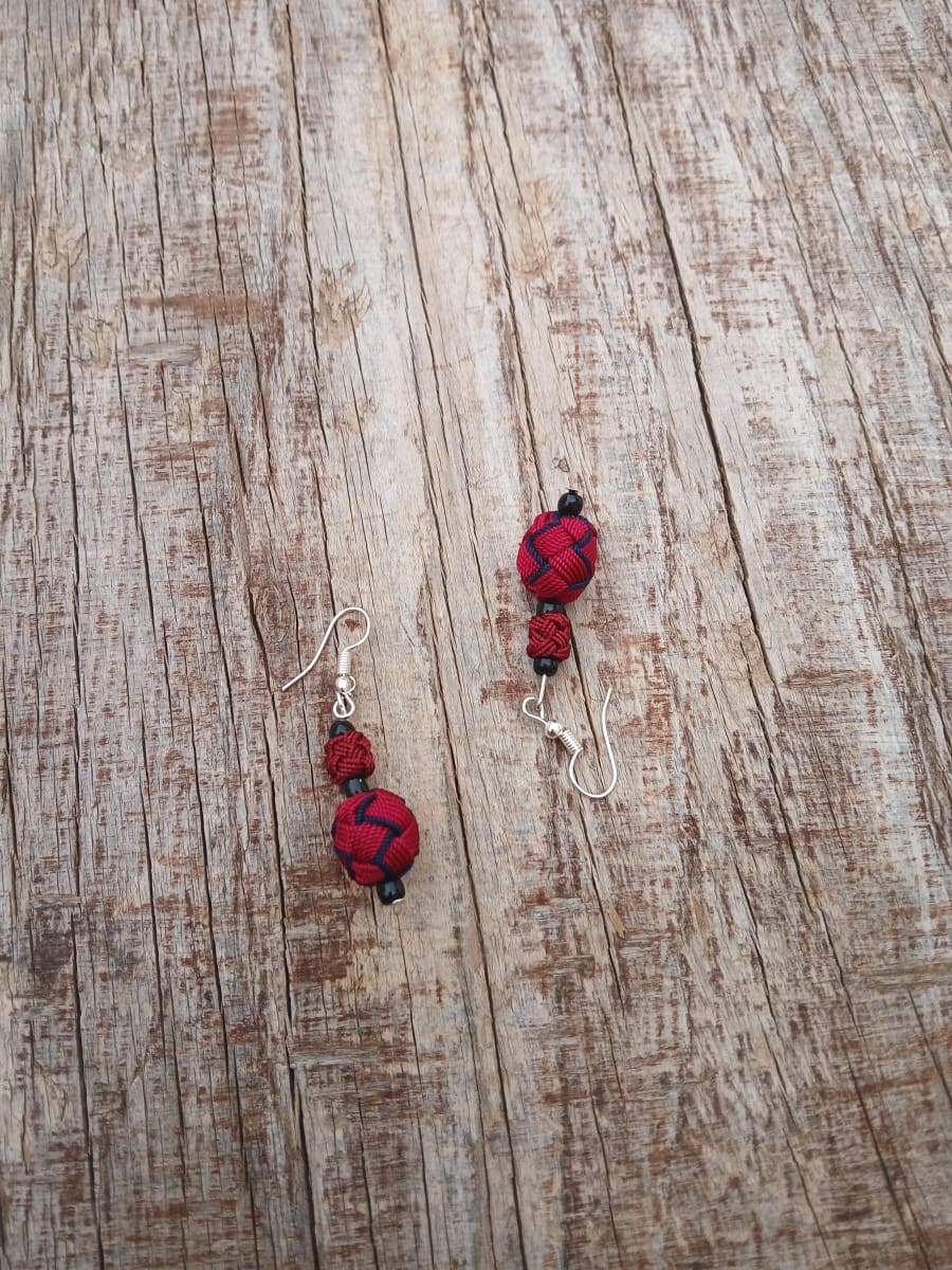 Ball and Button Earrings