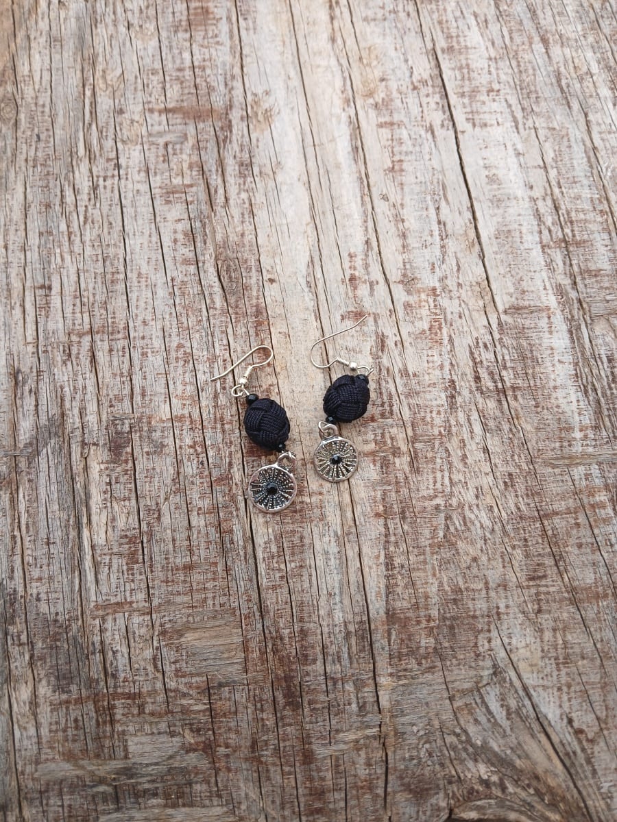 Button Dangle Earrings