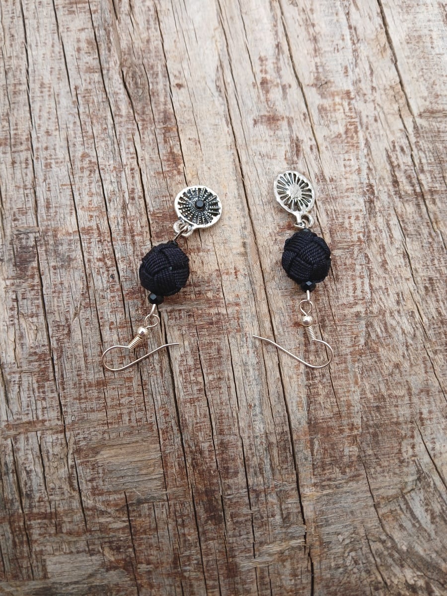 Button Dangle Earrings