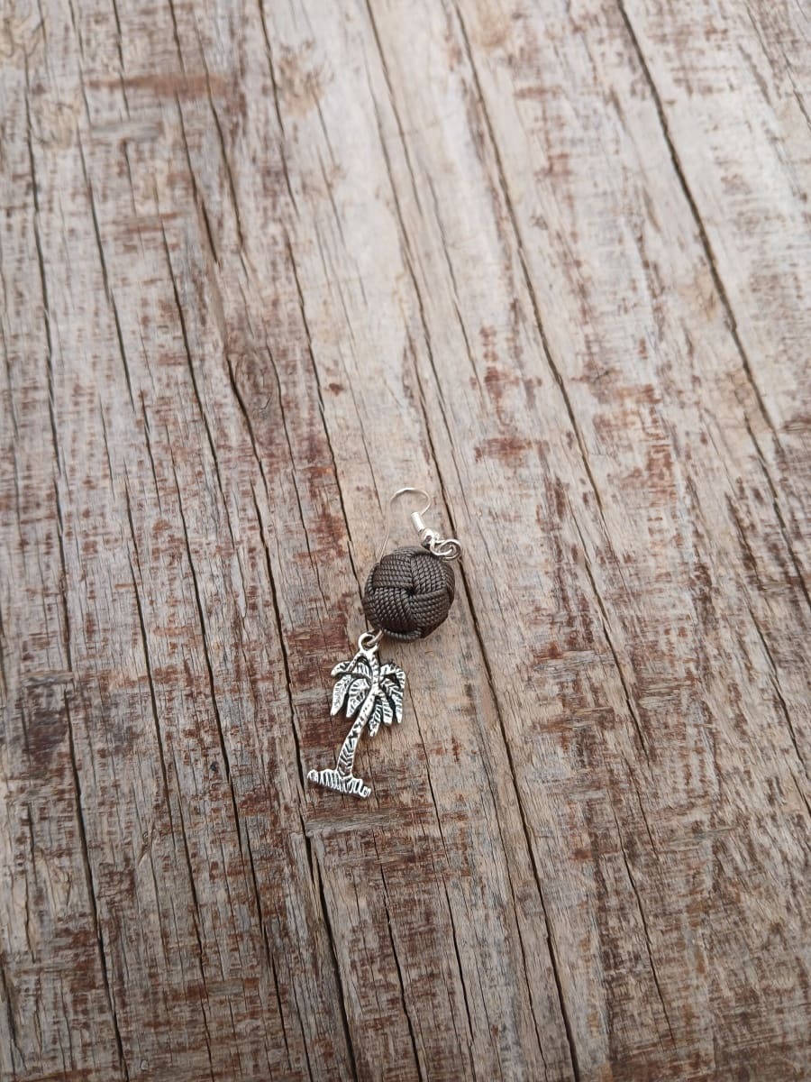 Button Dangle Earrings