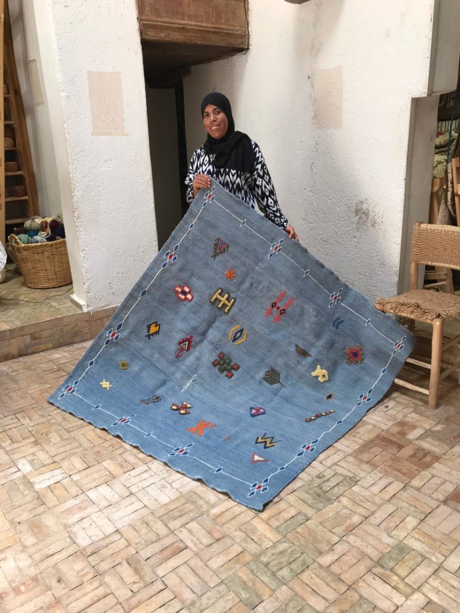 Flatweave and Pileknot rug
