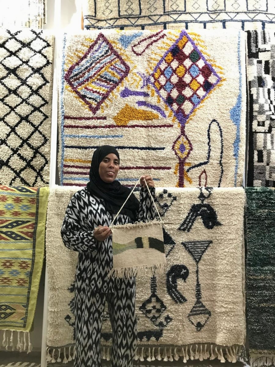 Handmade rug wall-hanging