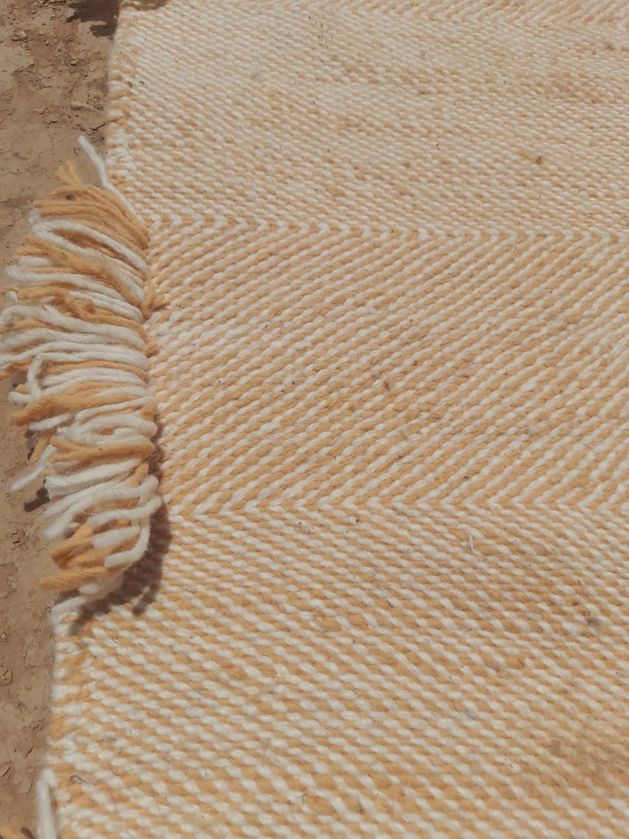  Flatweave  and  Orange, White Morocco