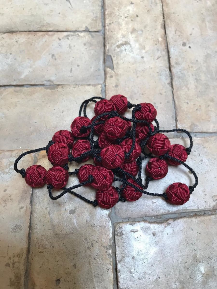  Necklace  Red, Black Morocco