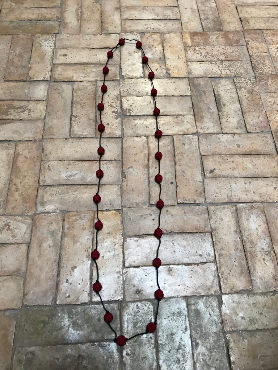  Necklace  Red, Black Morocco