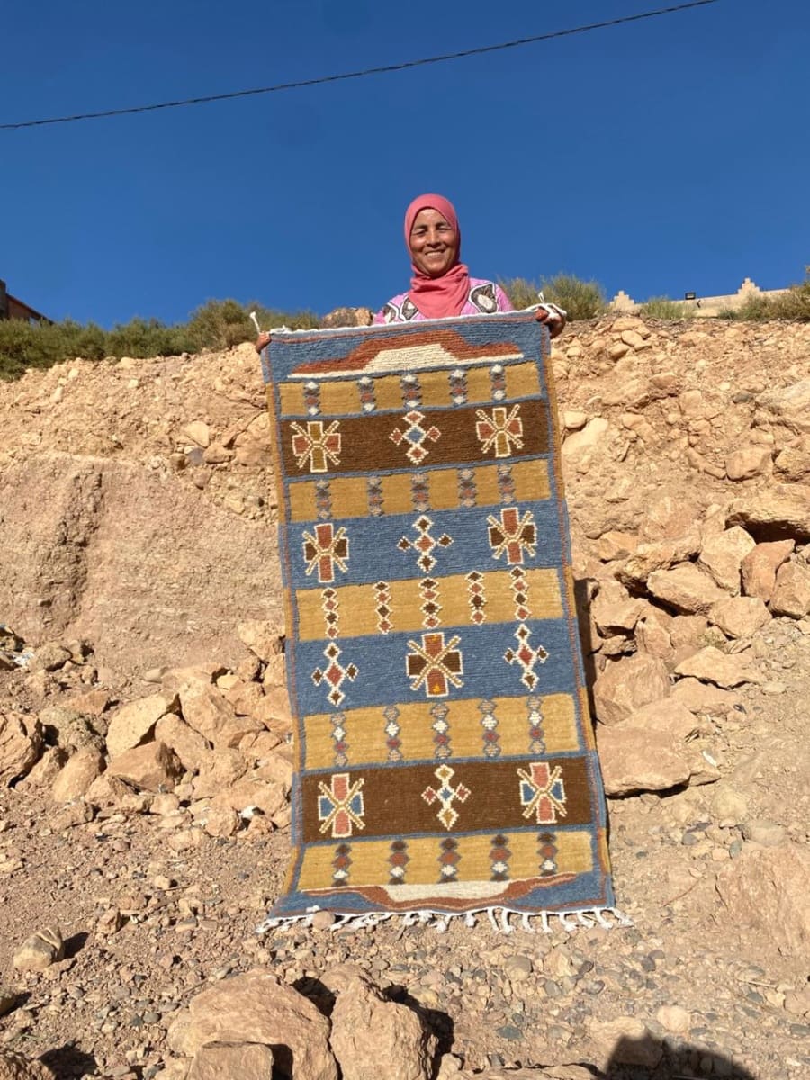 Flatweave and Pileknot rug