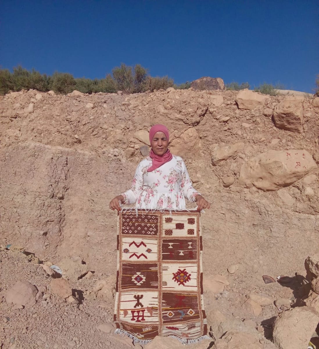 Flatweave and Pileknot rug