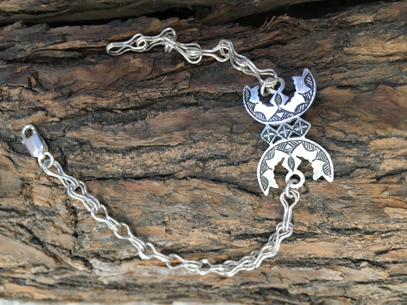  Bracelet 800 Tiznit Silver Black, White Morocco