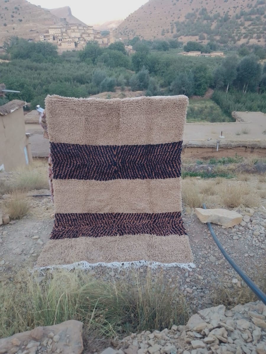  Rug  Red, Black Morocco