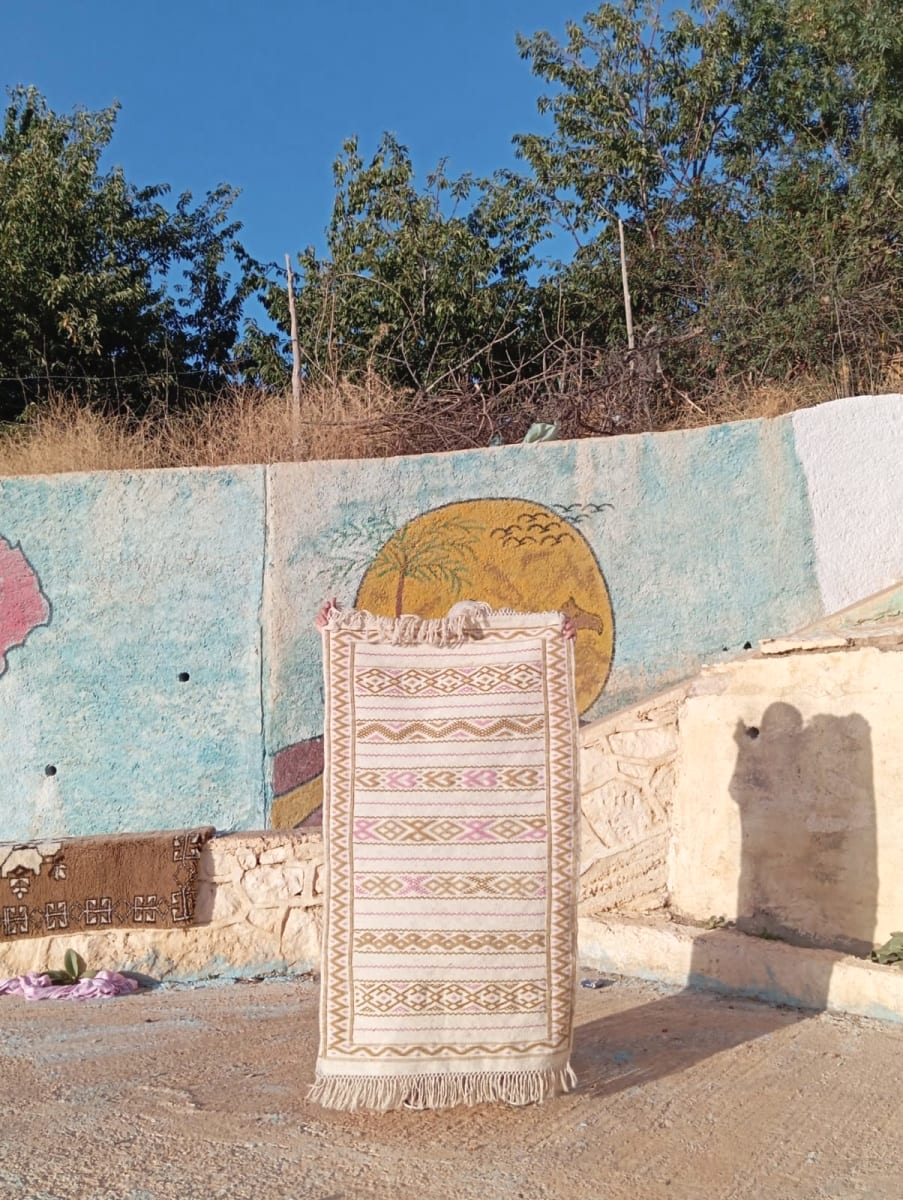  Flatweave  Pink, Brown Morocco