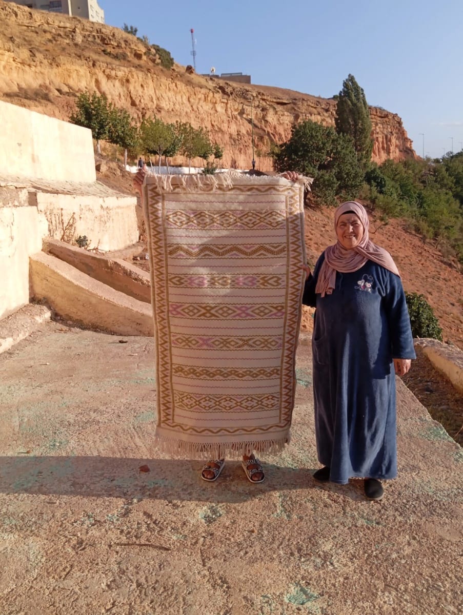  Flatweave  Pink, Brown Morocco