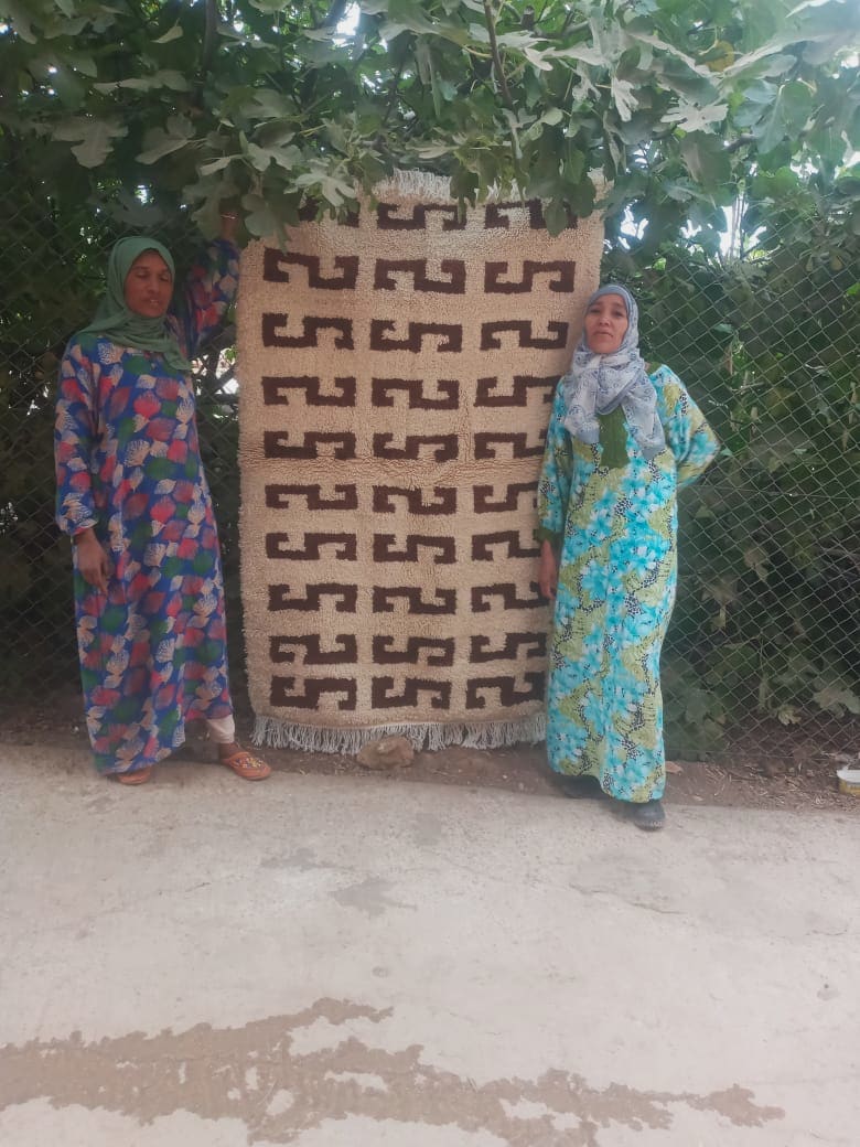  A rug  Brown, White Morocco