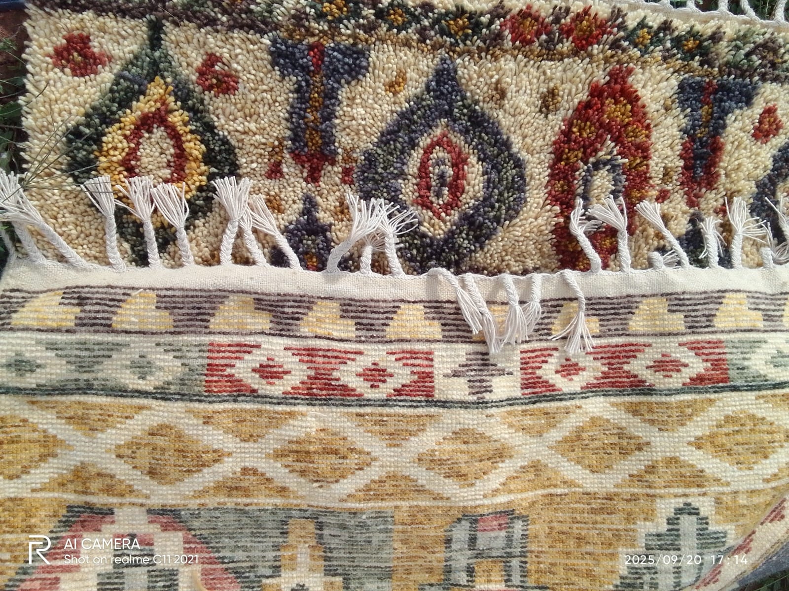  Pileknot Rug Warp and White wool  Morocco