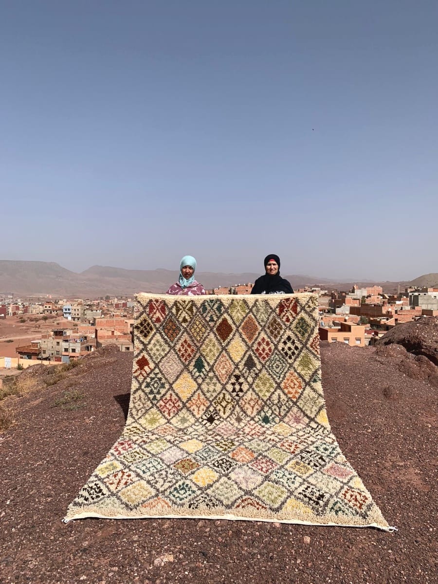  Beni Ourain Rug  Colored Morocco