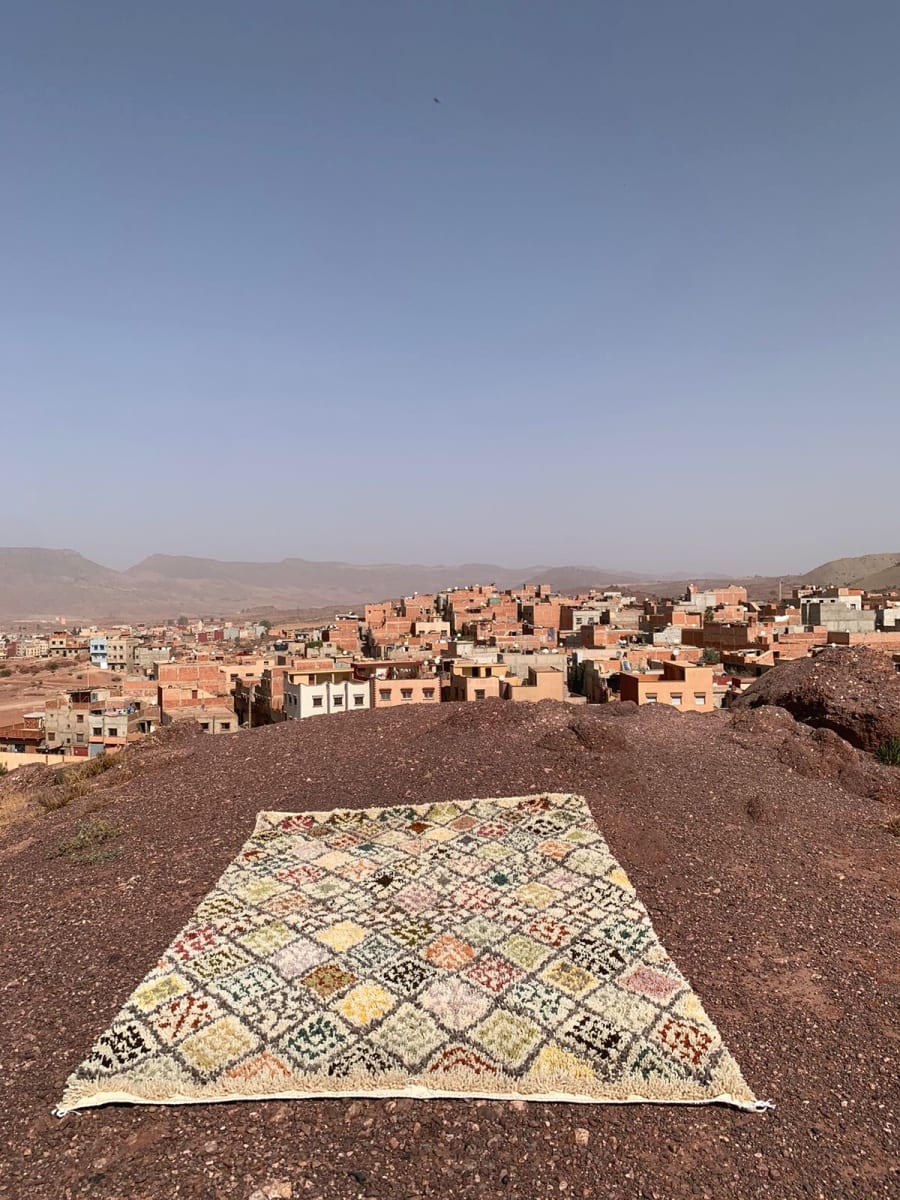  Beni Ourain Rug  Colored Morocco