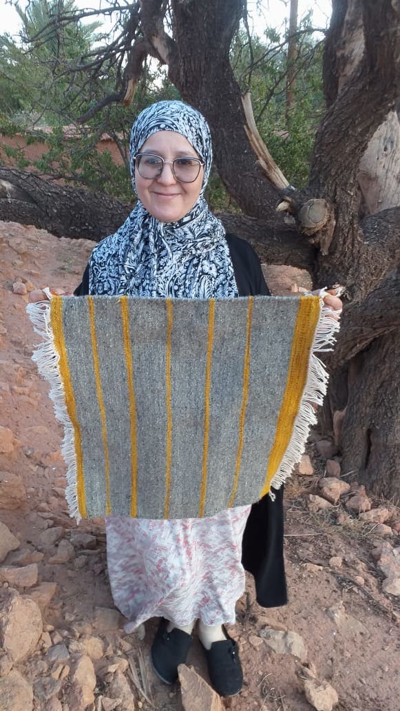  Hanbel Natural Wool Yellow, Grey Morocco