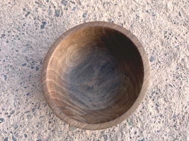  Hand Carved Bowl Walnut Wood Brown Morocco