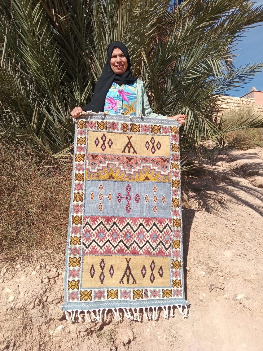 Flatweave and Pileknot rug