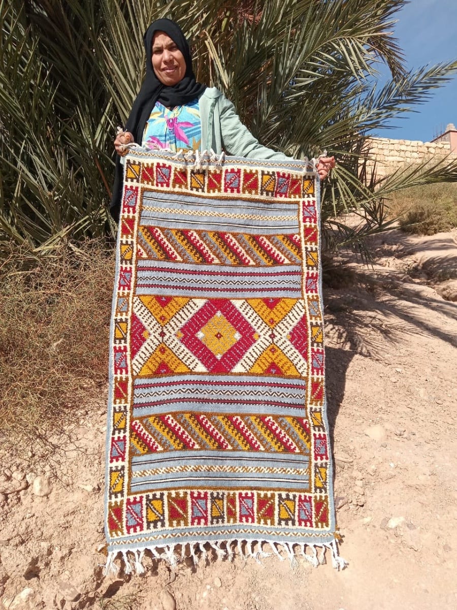 Flatweave and Pileknot rug