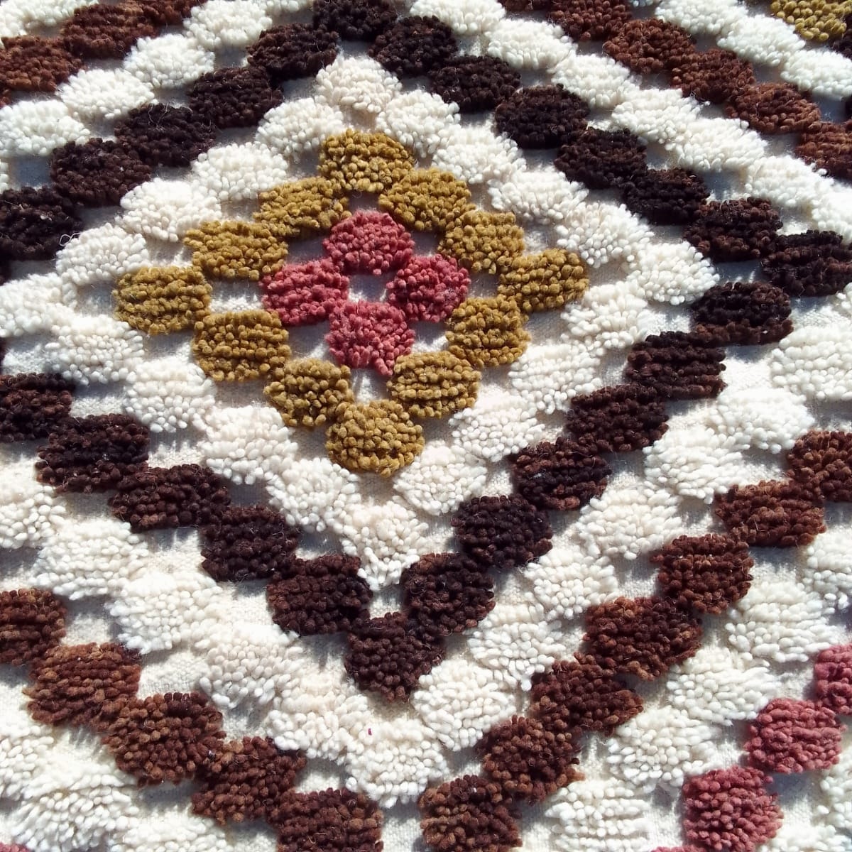  Beni Ourain Rug Wool  and Thread Colored Morocco