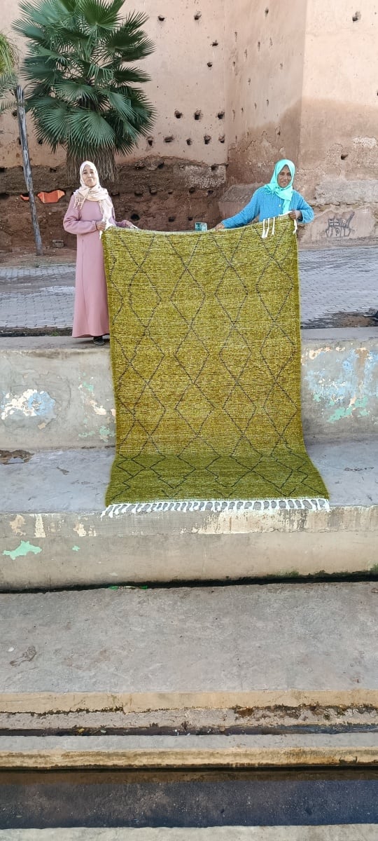  A rug  Green, Black Morocco