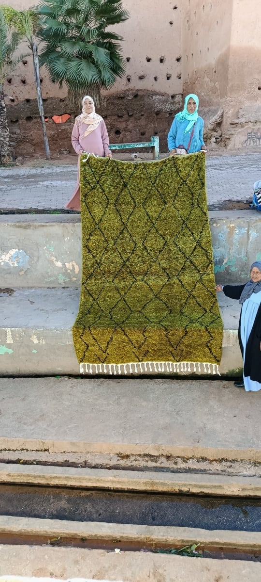  A rug  Green, Black Morocco