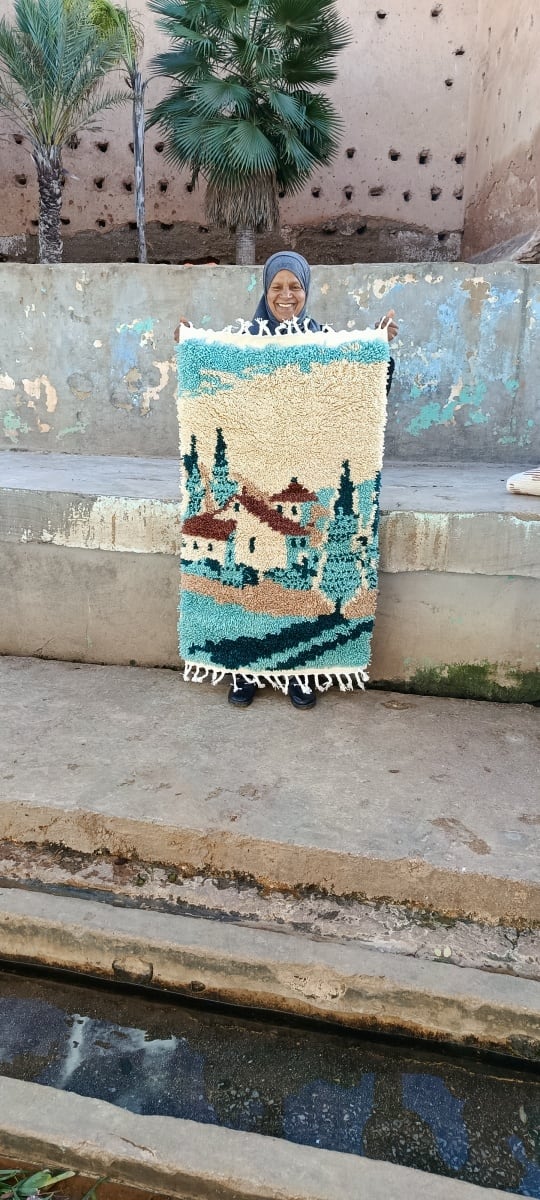  A rug  Colored Morocco