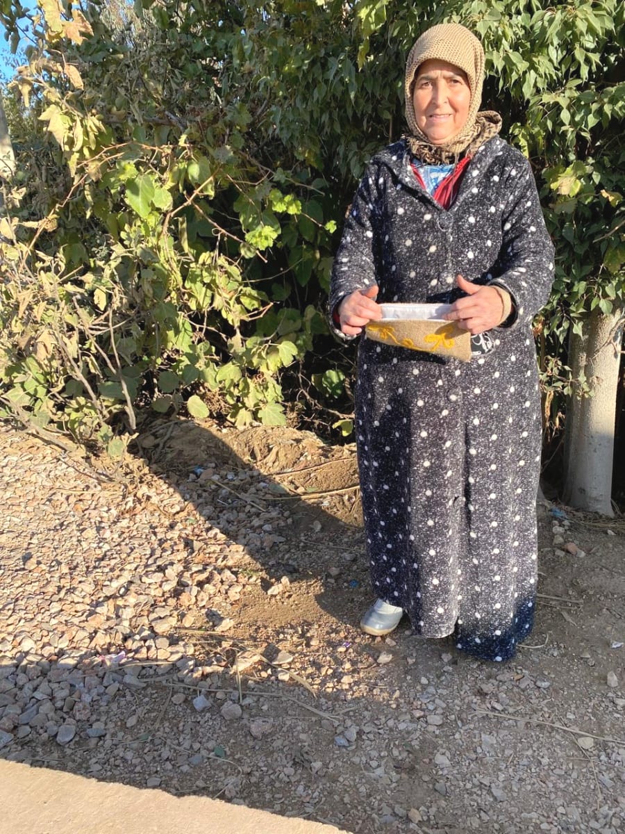  Emboidered wallet  Yellow, Brown Morocco