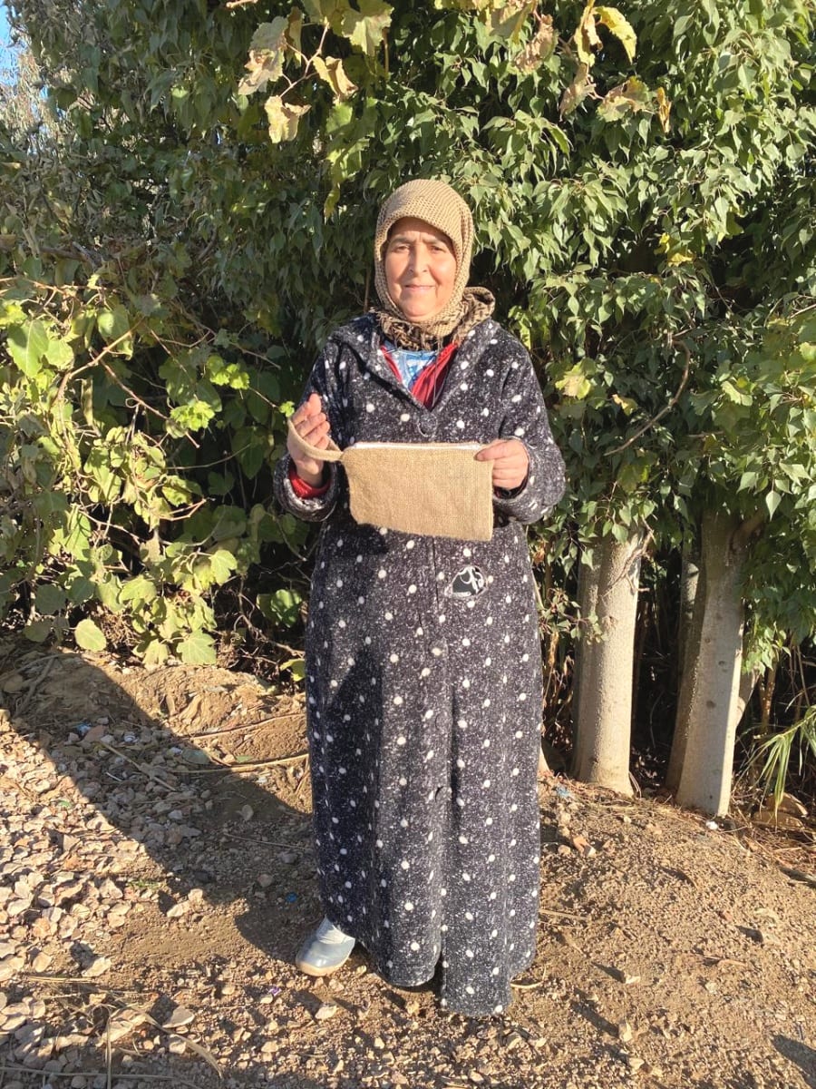  Emboidered wallet  Yellow, Brown Morocco