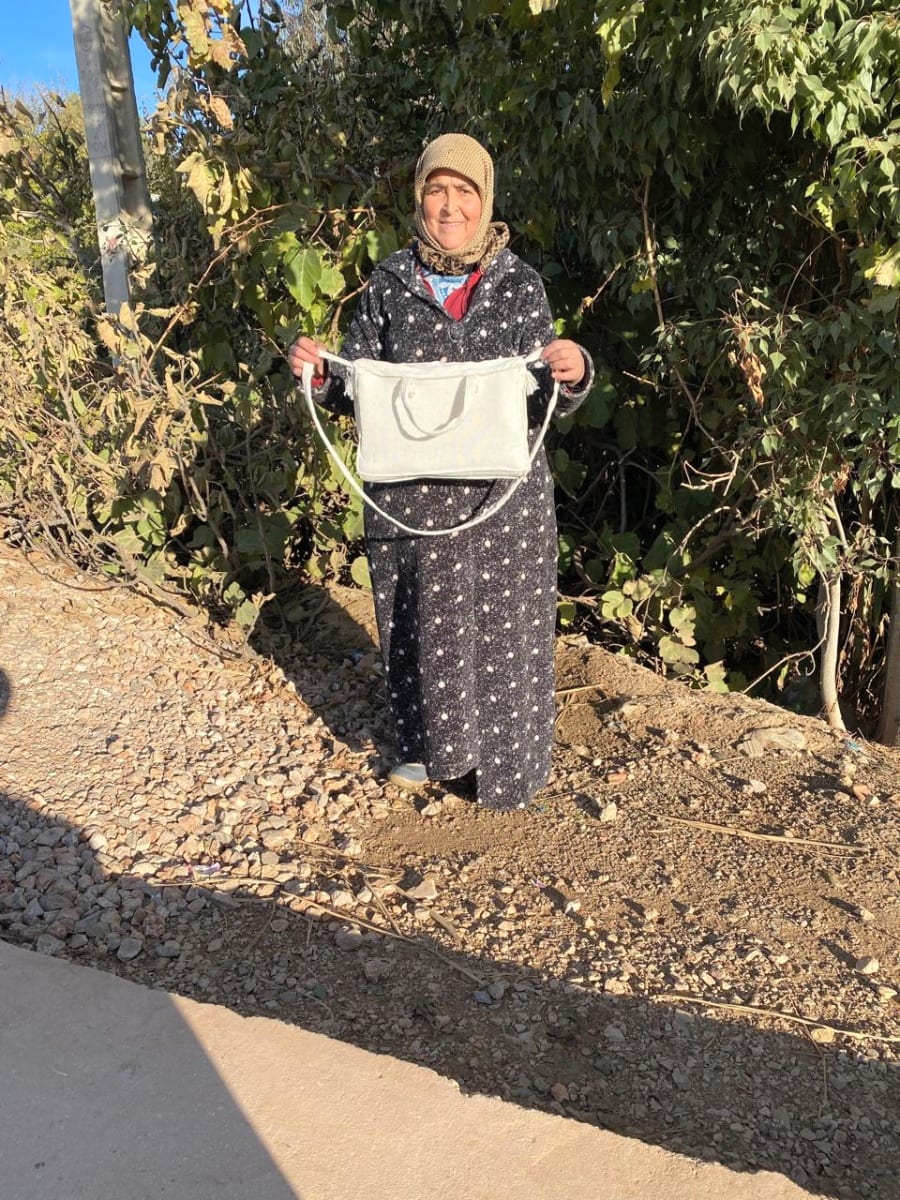  Emboidered wallet  Black, White Morocco