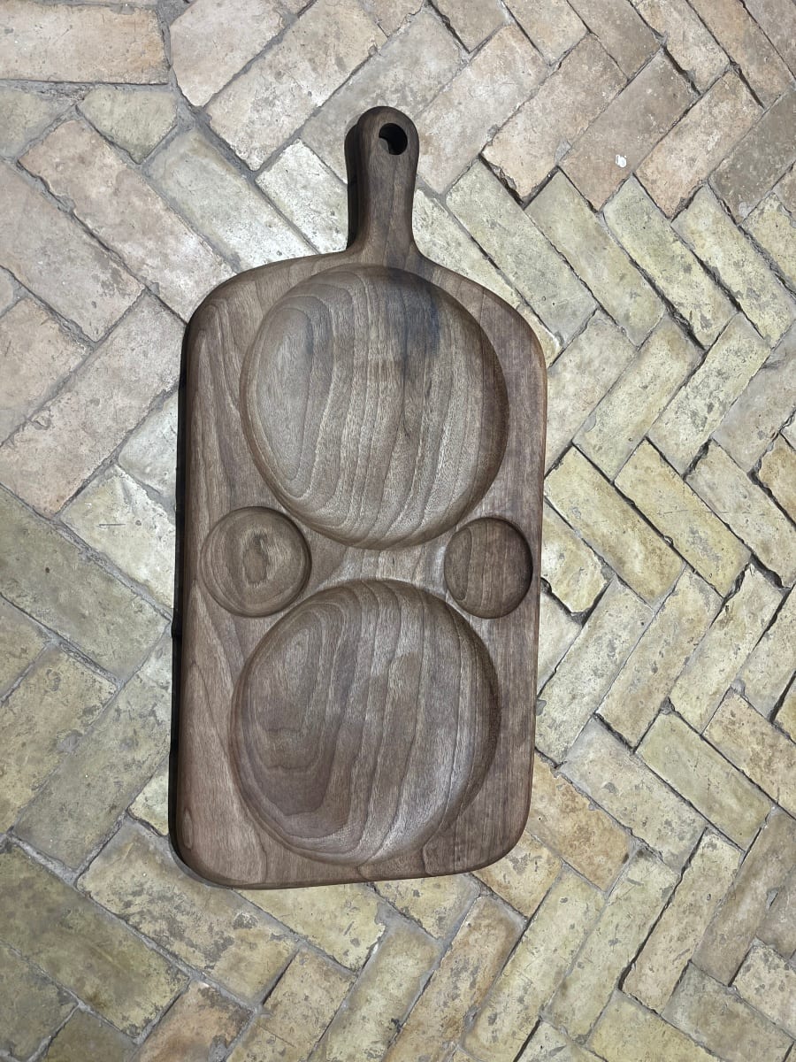  Serving Tray Walnut Wood Brown Morocco