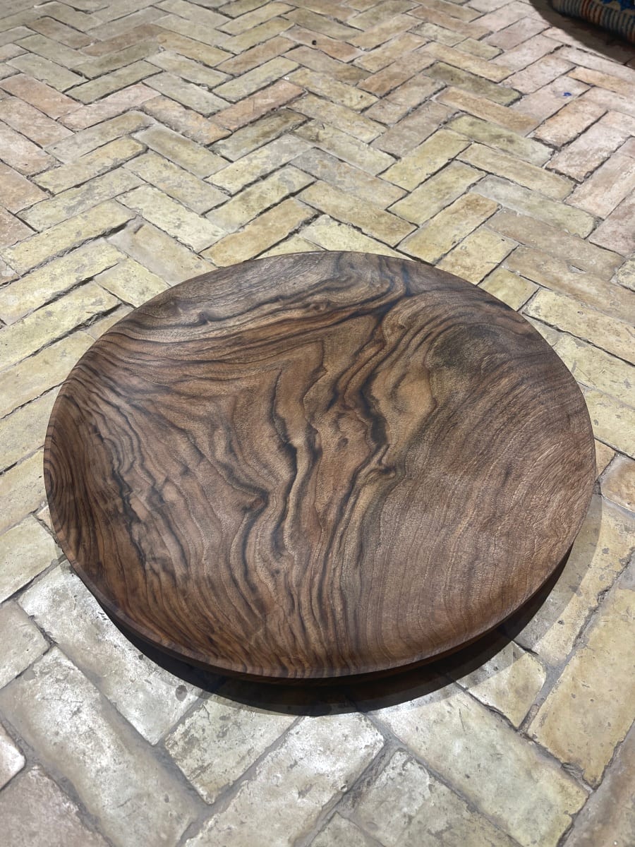  Hand Carved Bowl Walnut Wood Brown Morocco
