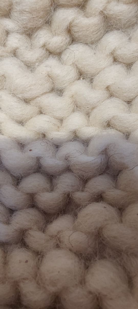  Handmade Wool Poncho Tadout - Wool White Morocco