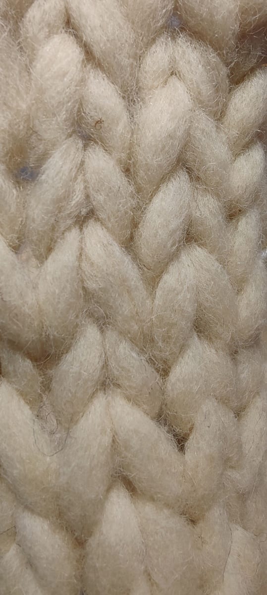  Handmade Wool Poncho Tadout - Wool White Morocco