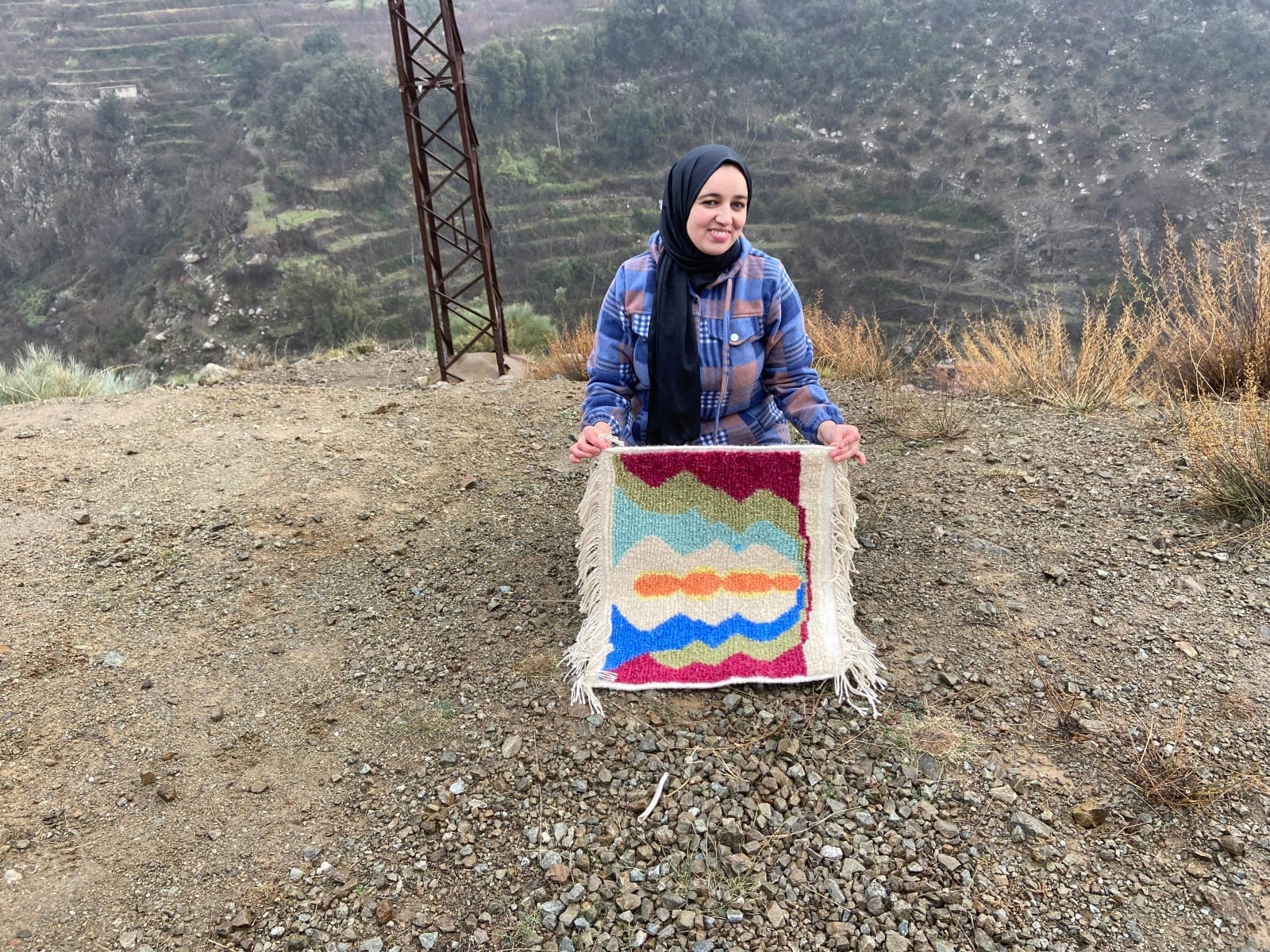 Handmade pileknot rug