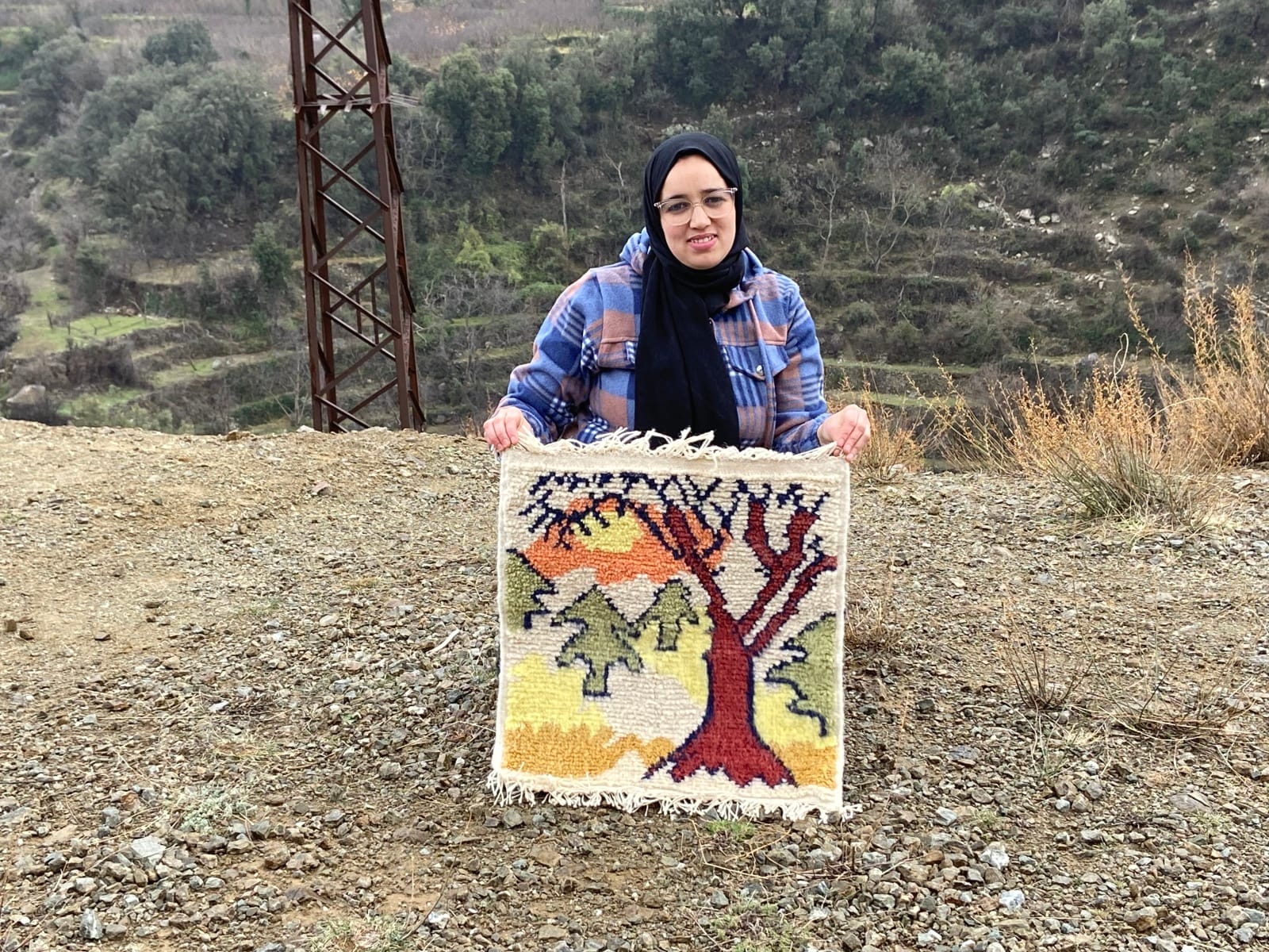 Handmade pileknot rug