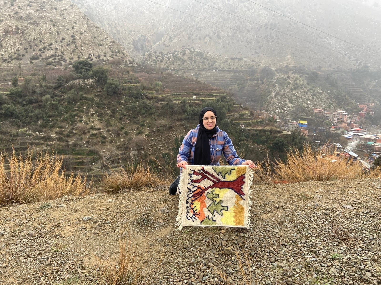 Handmade pileknot rug