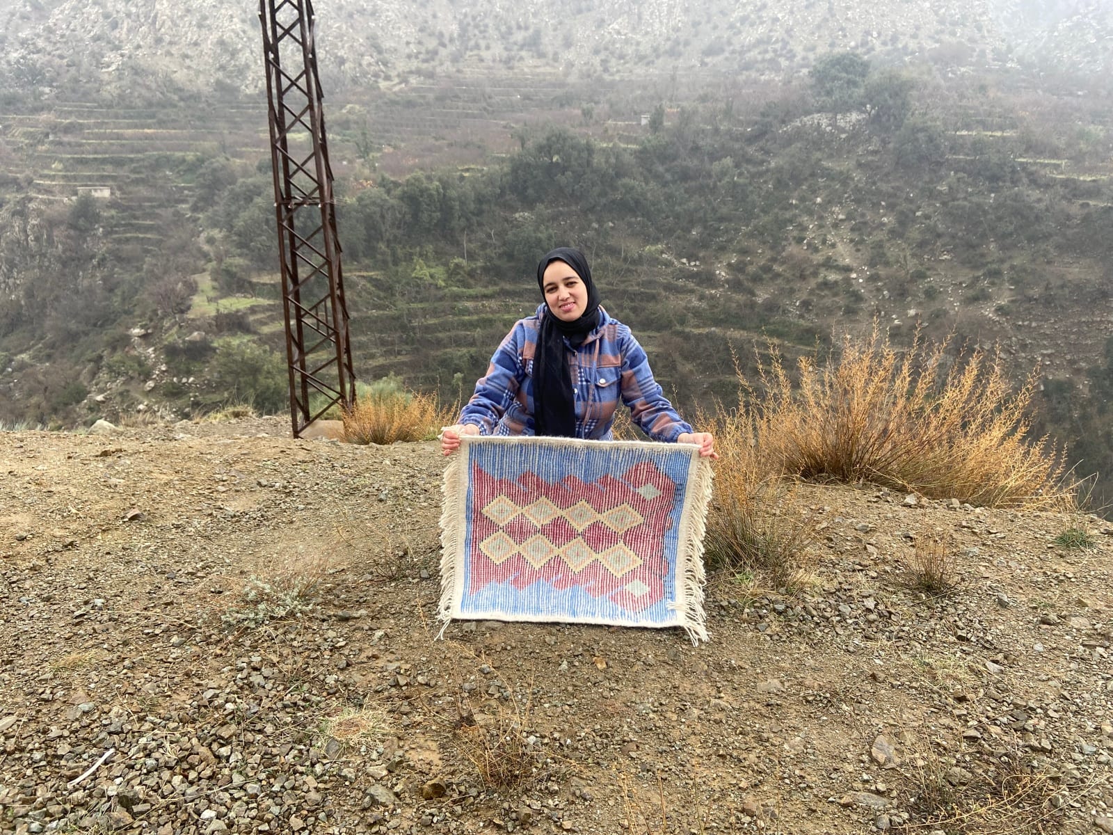 Handmade pileknot rug